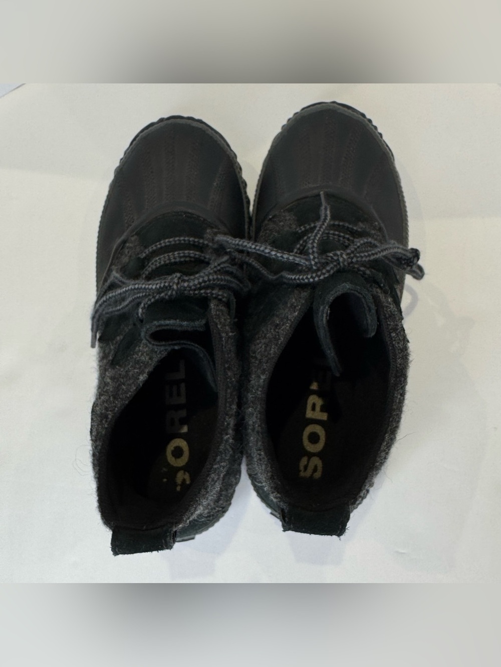 Sorel Out N About Plus Wool Women's 7 Grey Black Winter Snow Boots Waterproof - Picture 5 of 9